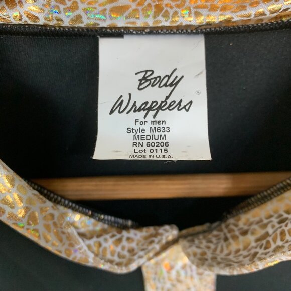 Body Wrappers Stained Glass Robe M Praise Dance Black Gold Trim Worship Clergy - Picture 7 of 11